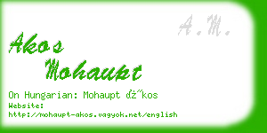 akos mohaupt business card